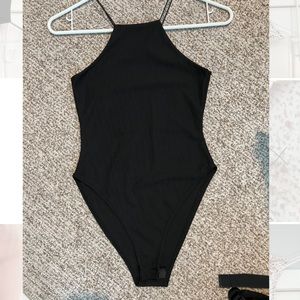 Black Nasty Gal High Neck Bodysuit